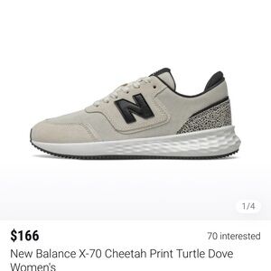 New Balance Women's Fresh Foam X70 Cheetah, Cream, Black, ize 9,like new sneaker